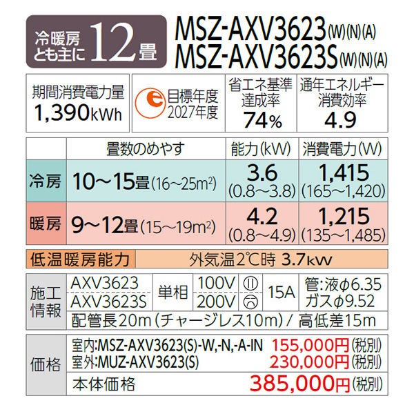 MSZ-AXV3623S-N