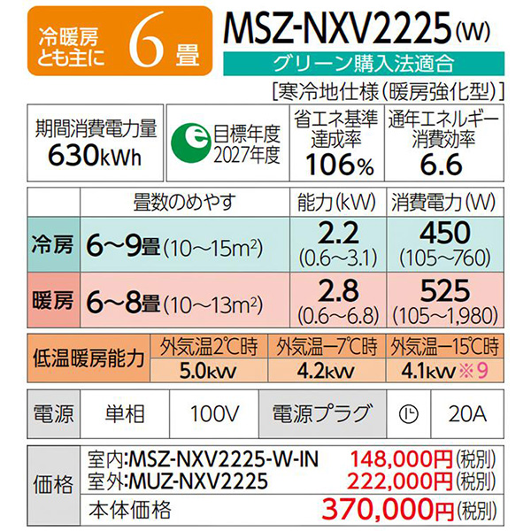 MSZ-NXV2225-W