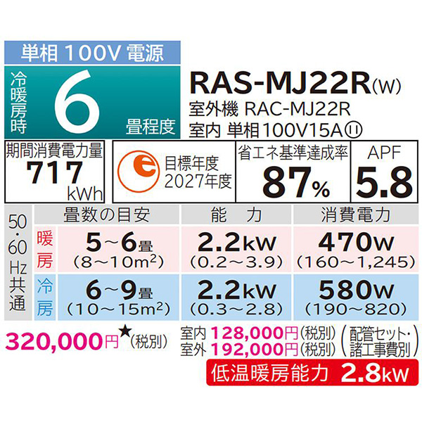 RAS-MJ22R-W