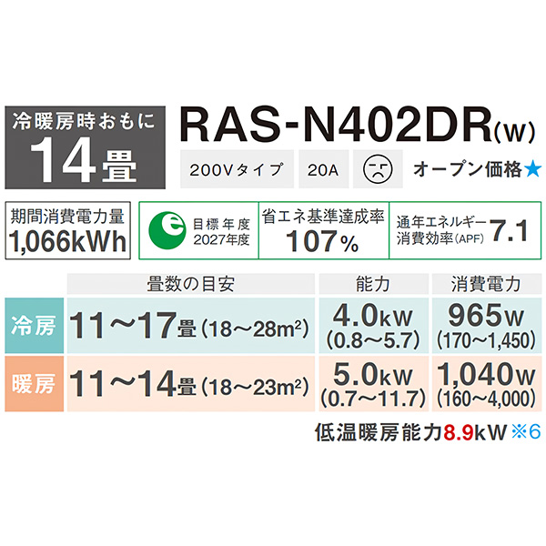 RAS-N402DR-W