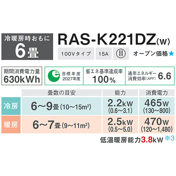 RAS-K221DZ-W