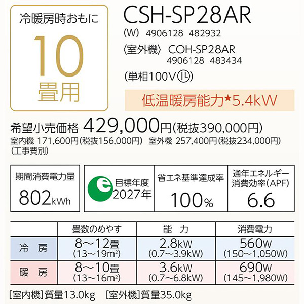 CSH-SP28AR-W