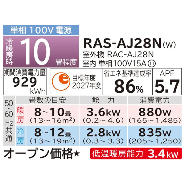 RAS-AJ28N-W